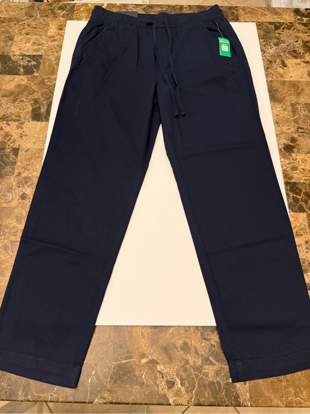 GAP Navy Straight-Leg Drawstring Pants
